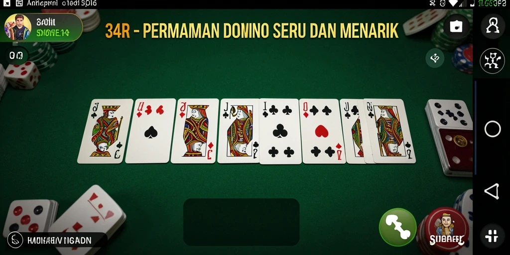Screenshot 34R menampilkan pemain yang sedang asyik bermain Domino.