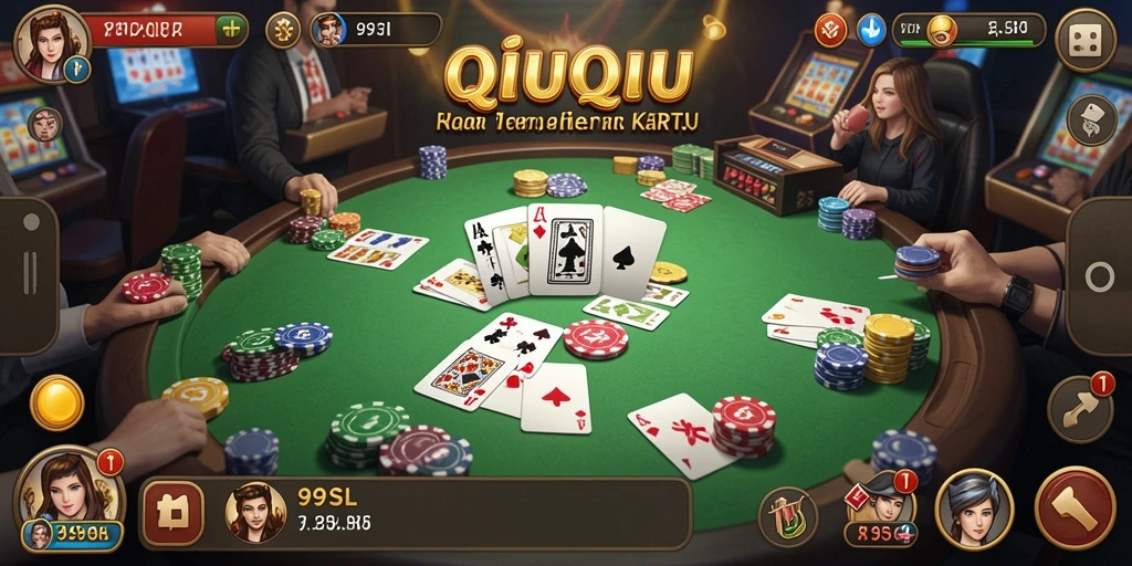 Tampilan gameplay seru dalam 99SL, permainan QiuQiu.