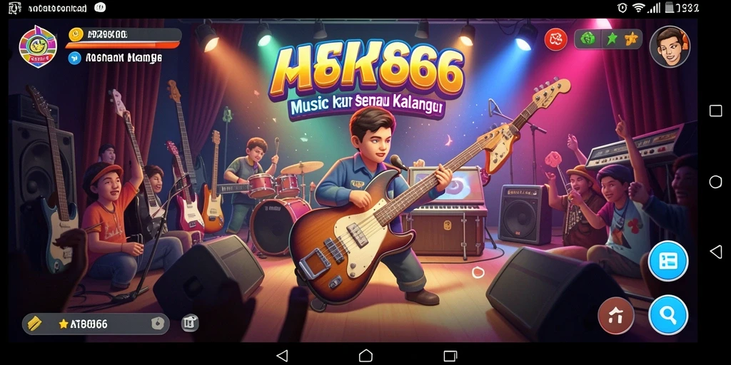 Screenshot AT866 menampilkan pengalaman bermain musik yang mendalam.