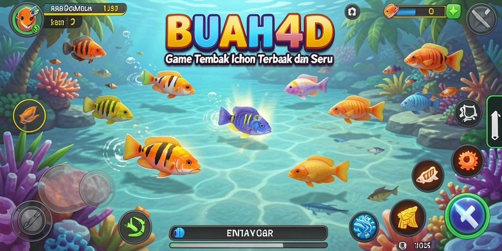 Tampilan gameplay BUAH4D yang penuh aksi Tembak Ikan.