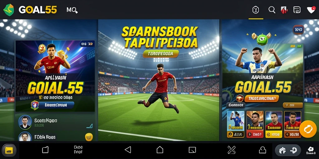 Screenshot utama GOAL55 menampilkan pengalaman taruhan yang seru.