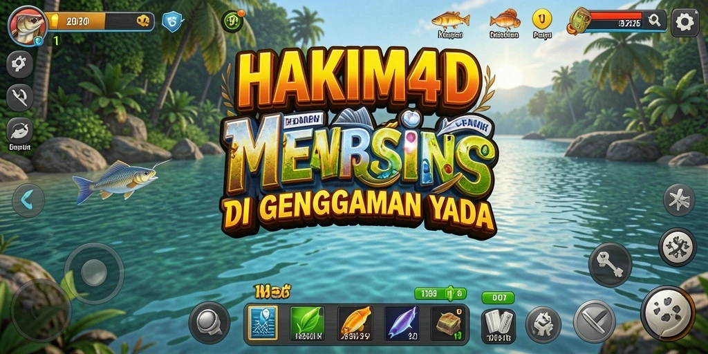 Tampilan gameplay HAKIM4D yang mendebarkan saat memancing.