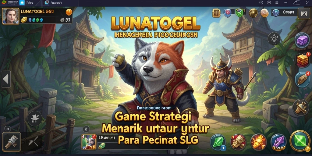 Tampilan seru dari game strategi SLG LUNATOGEL.