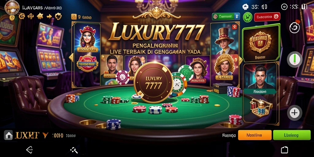 Gameplay menarik LUXURY777 di Live Casino dengan dealer profesional.