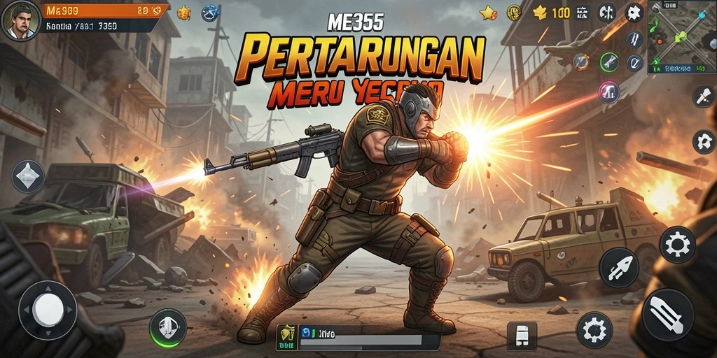 Tampilan gameplay seru dari ME355 yang penuh aksi.