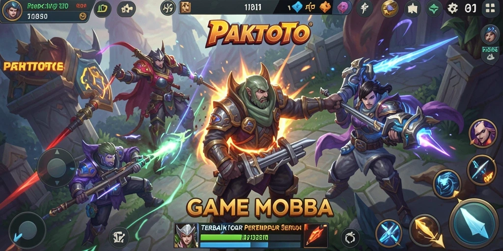 Gameplay intens dan strategis dalam PAKTOTO MOBA.