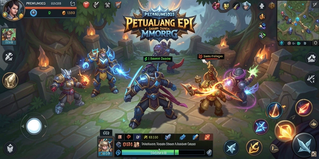 Screenshot gameplay menunjukkan pertempuran seru dalam dunia PREMIUM303.