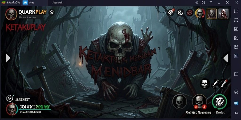 Gameplay menegangkan dari QUARKPLAY yang menampilkan suasana horror yang mencekam.