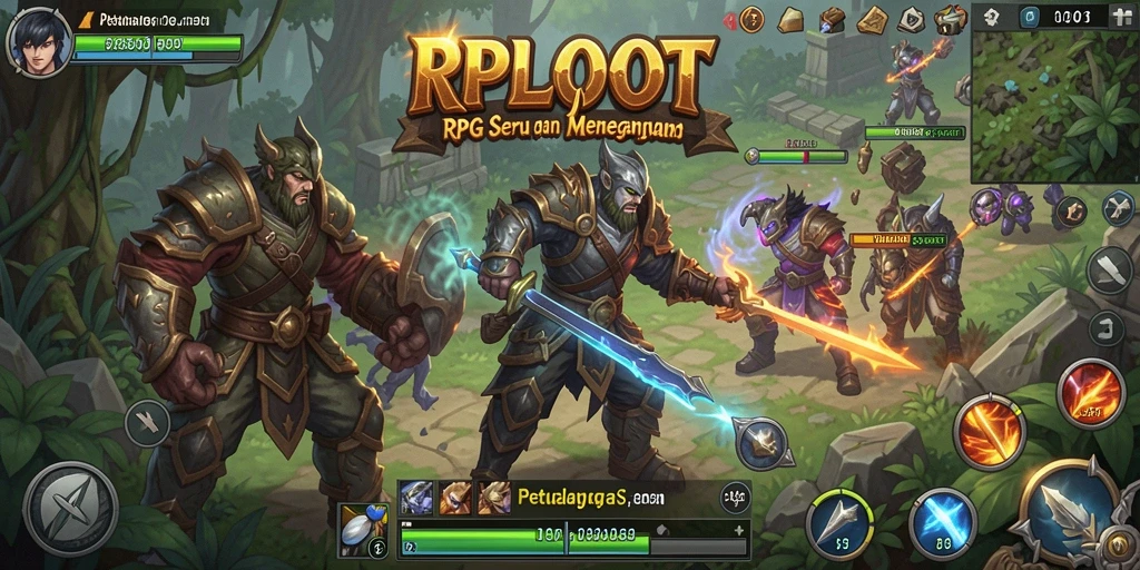 Tampilan gameplay RPG yang mengesankan dalam RPLOOT.