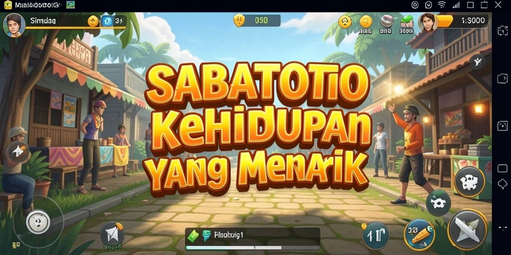 Gameplay SABATOTO yang menampilkan simulasi kehidupan nyata.