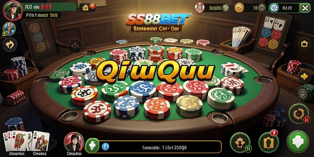 Tangkapan layar gameplay QiuQiu yang mendebarkan di SS88BET.