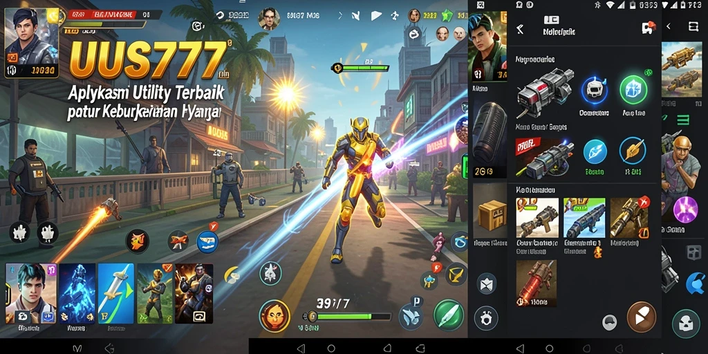 Tampilan antarmuka UUS777 dengan fitur Utility yang menarik.