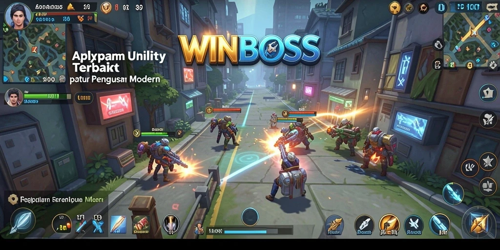 Screenshot utama WINBOSS menunjukkan kemudahan penggunaan dan fitur canggih aplikasi Utility.
