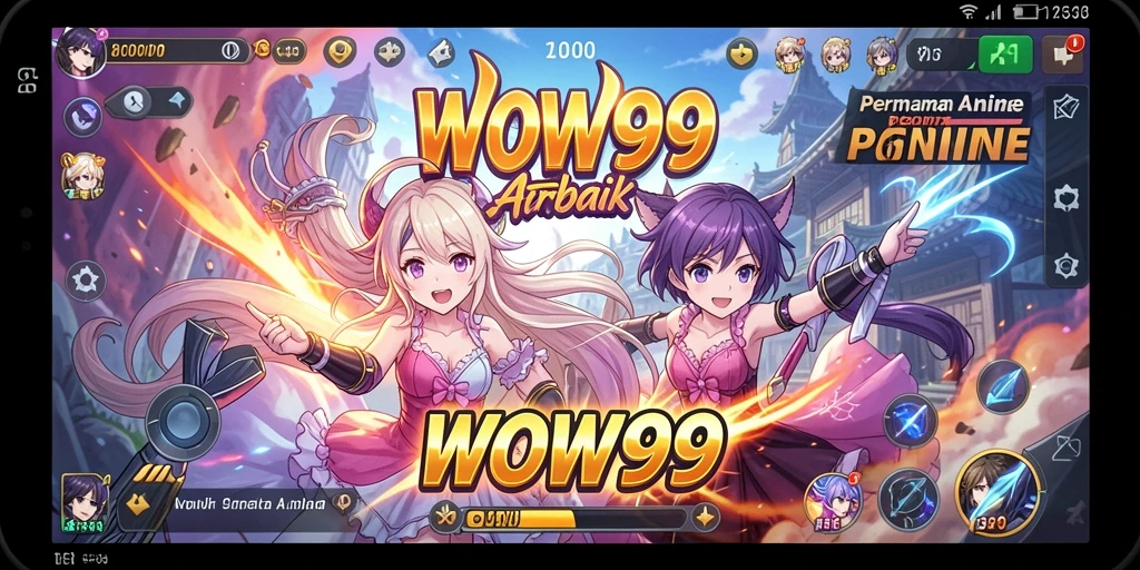 Gameplay seru WOW99 dengan karakter anime ikonik.
